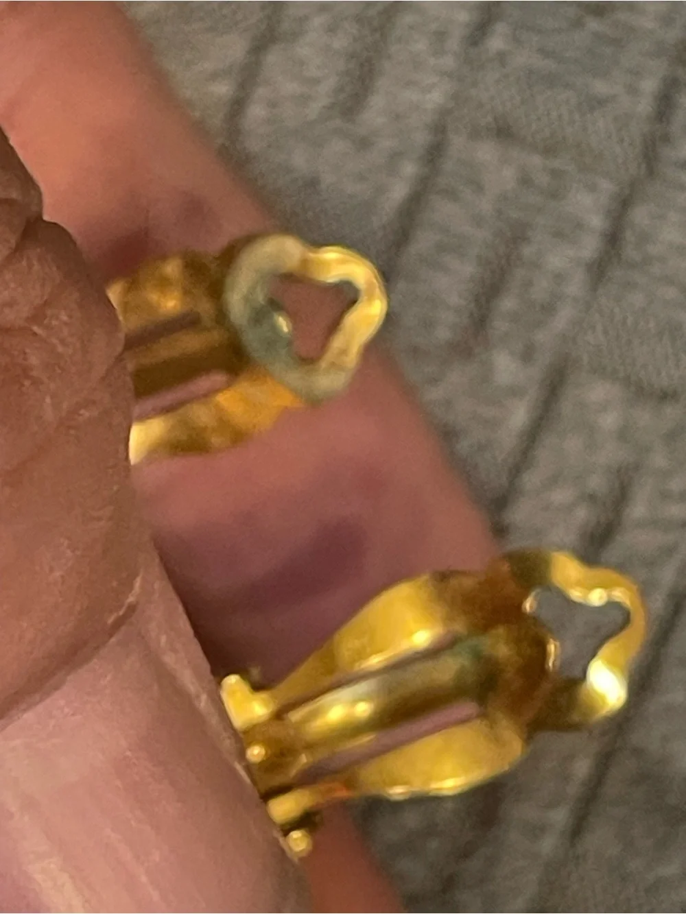 Chanel Vintage Gold Tone Medallion Clip On Earrings